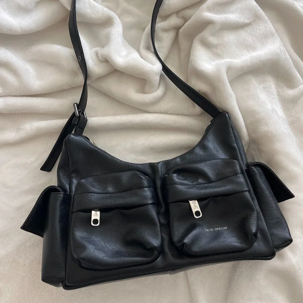 SAMO ONDOH Pocket Mug Bag M (Nappa Black) - Picture 7 of 9